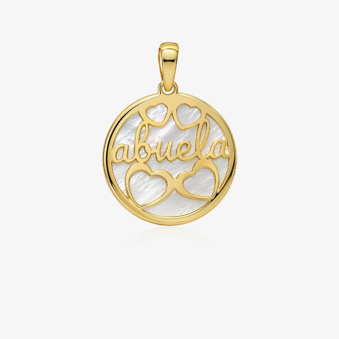 Mother of Pearl Grandma Hearts Pendant