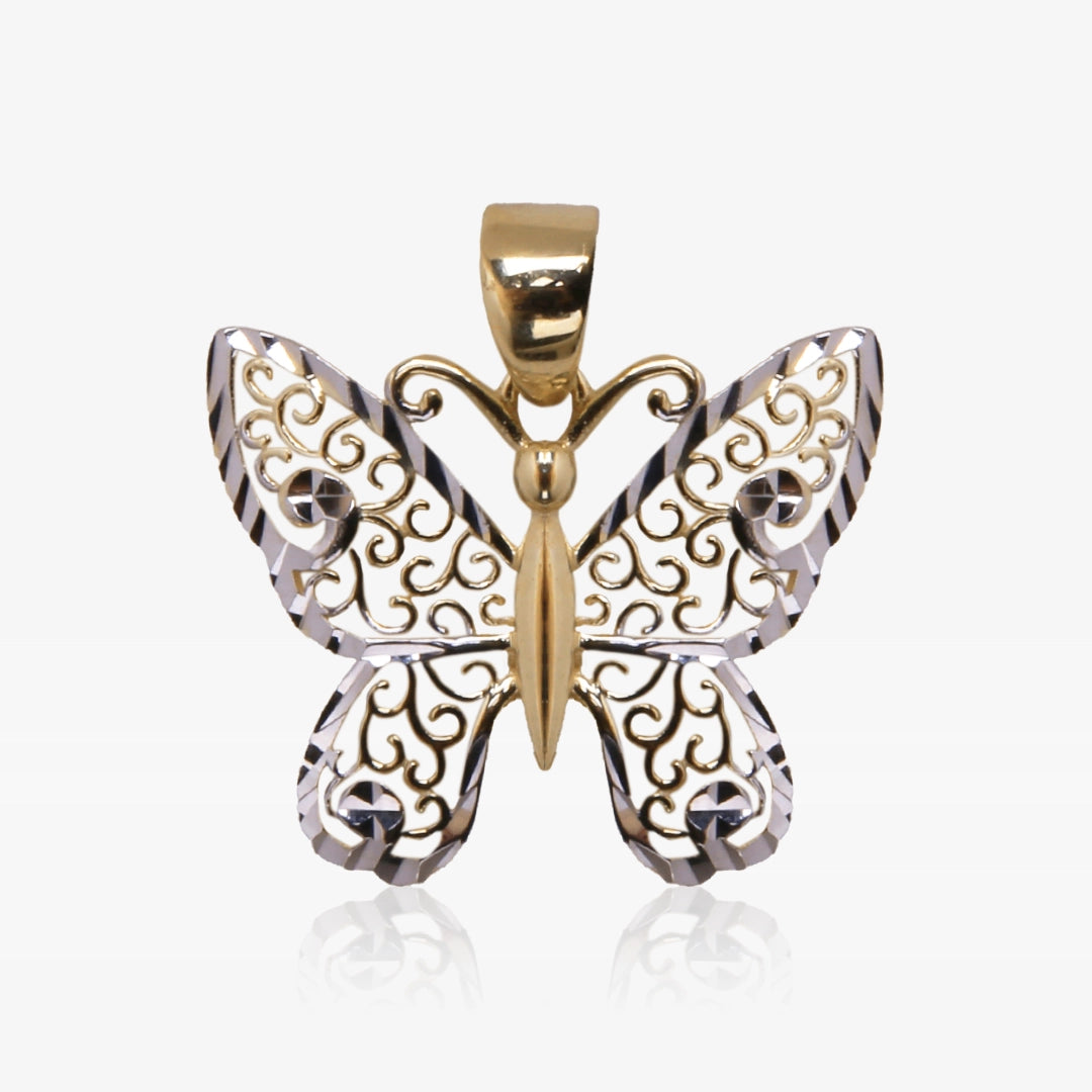 Two-tone Butterfly Pendant