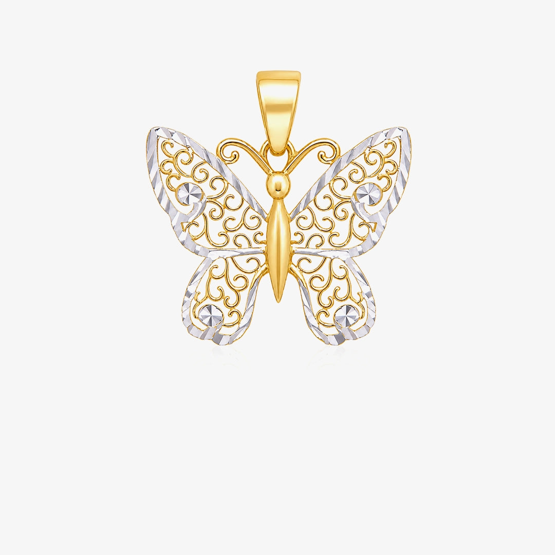 Two-tone Butterfly Pendant
