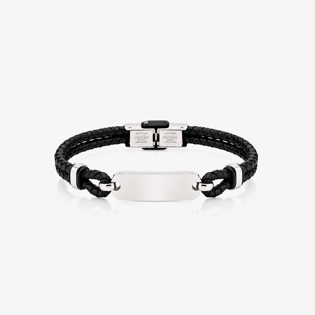 STEEL LEATHER BRACELET