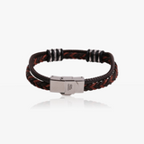 Steel Leather Bracelet