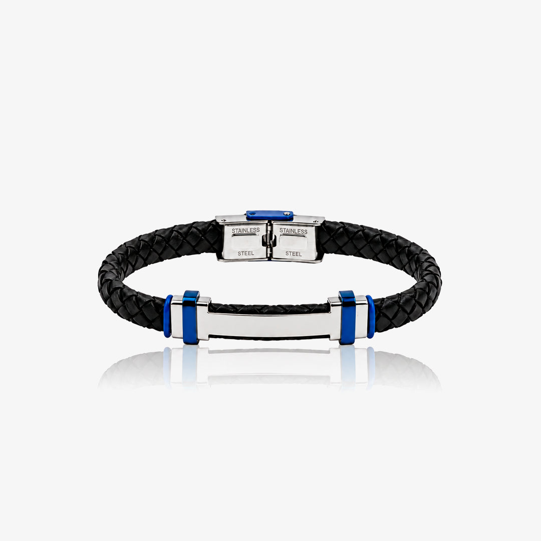 Pulsera Acero Cuero
