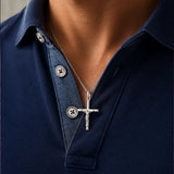 Cruz Plata de Ley Cristo tubo