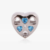 Abalorio corazón piedras
