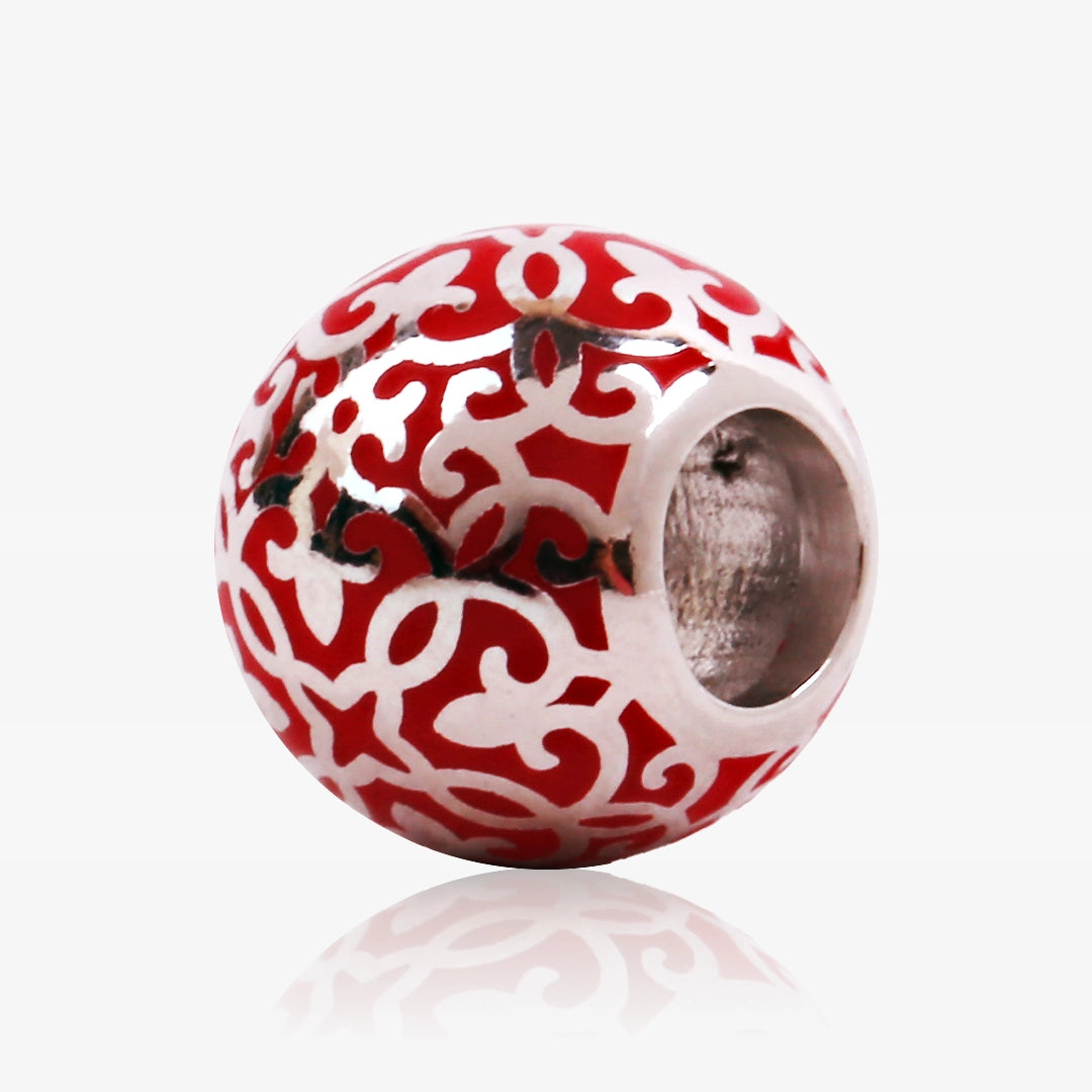 Abalorio mosaico rojo