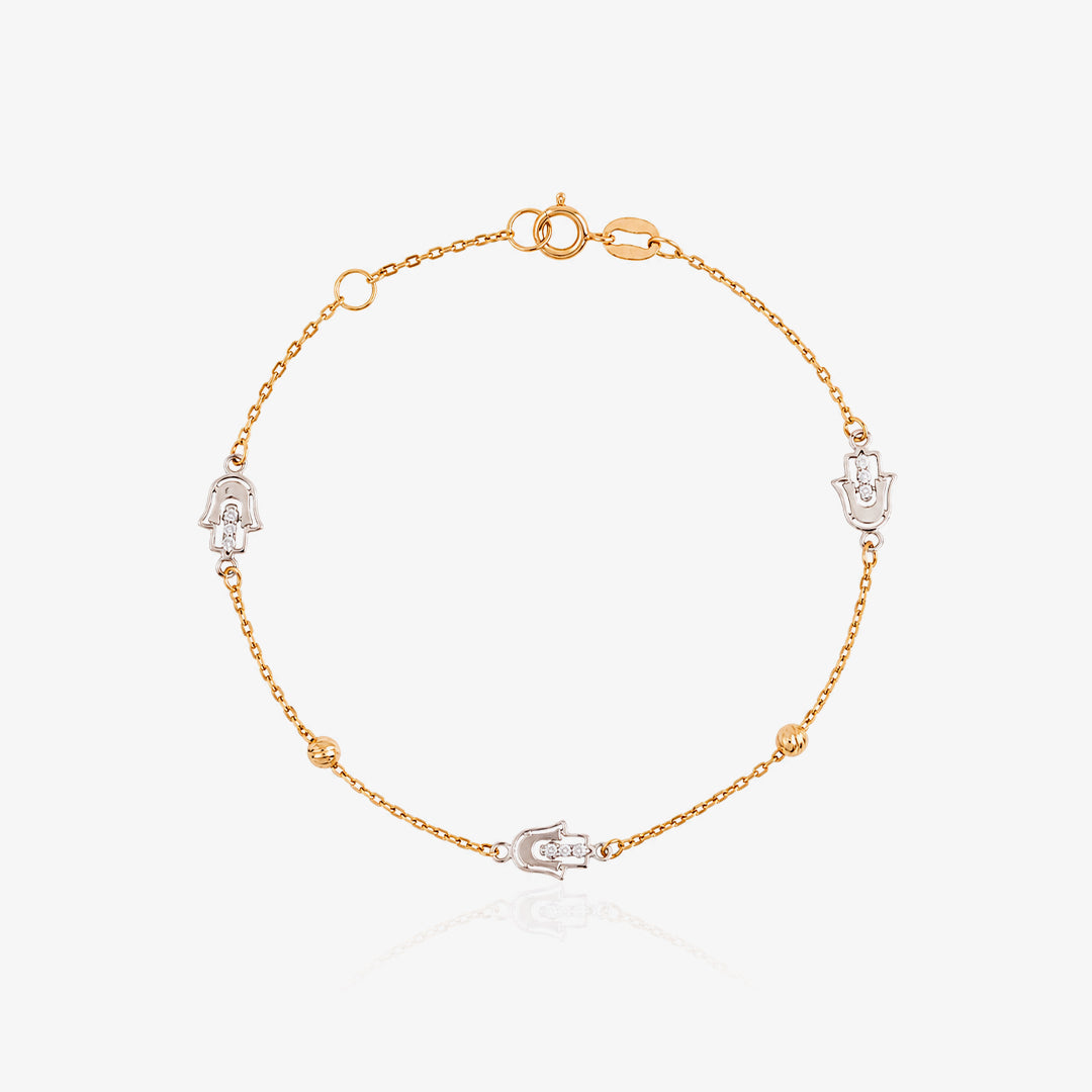 Pulsera MANO FÁTIMA bicolor
