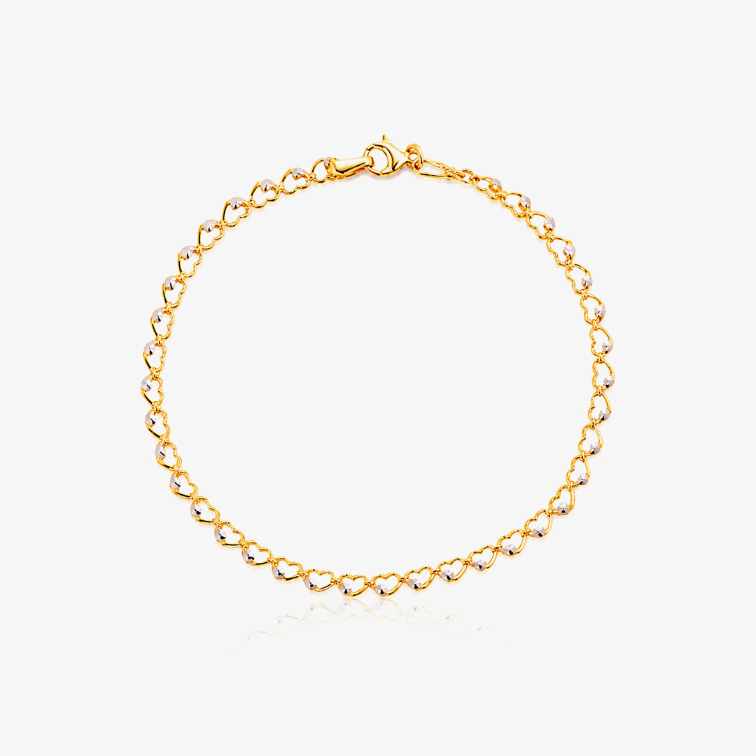 Pulsera Bicolor Corazones