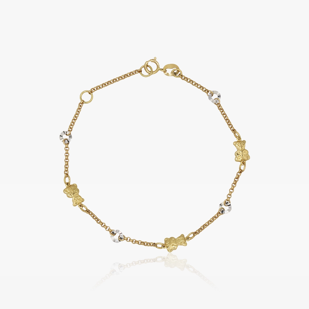 Two-Tone Bear Bracelet