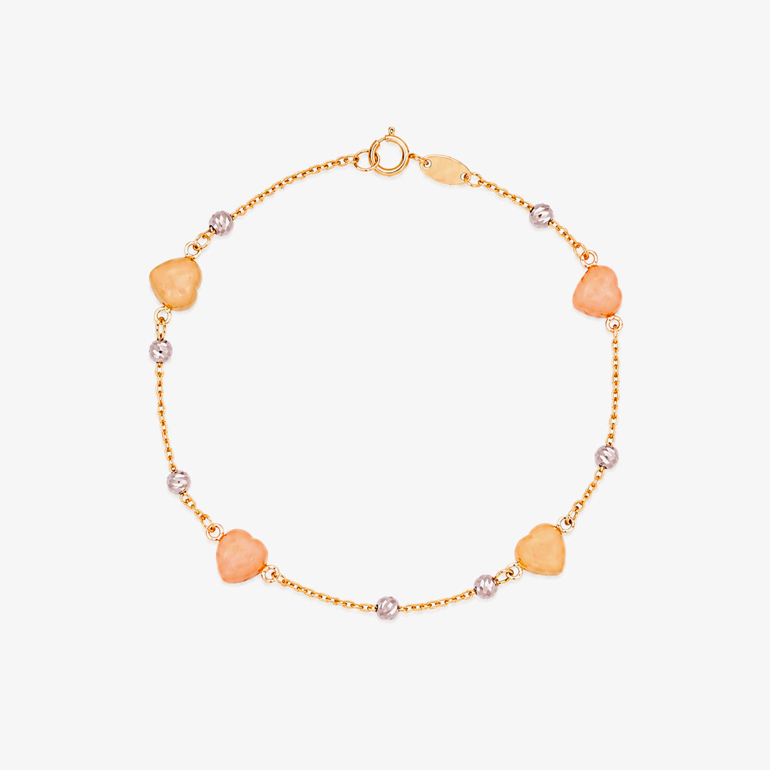 Pulsera Corazones Bicolor