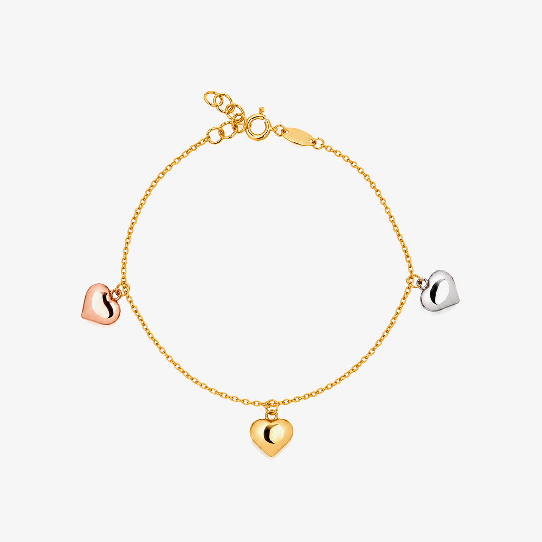 Pulsera Trio Corazones