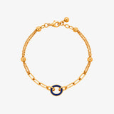 Oval Blue Enamel Bracelet