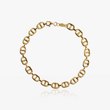 Smooth Gold Bracelet Crossbones 19 Cm