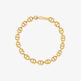 Smooth Gold Bracelet Crossbones 19 Cm