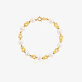Gold Bracelet with Pearls and Bears