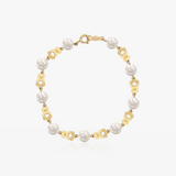 Pulsera Oro Perlas y Osos