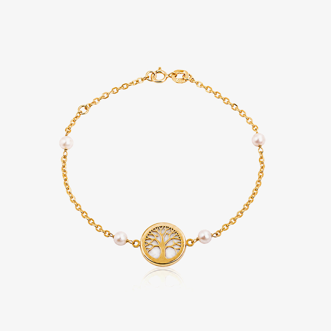Mother-of-Pearl Tree of Life Bracelet