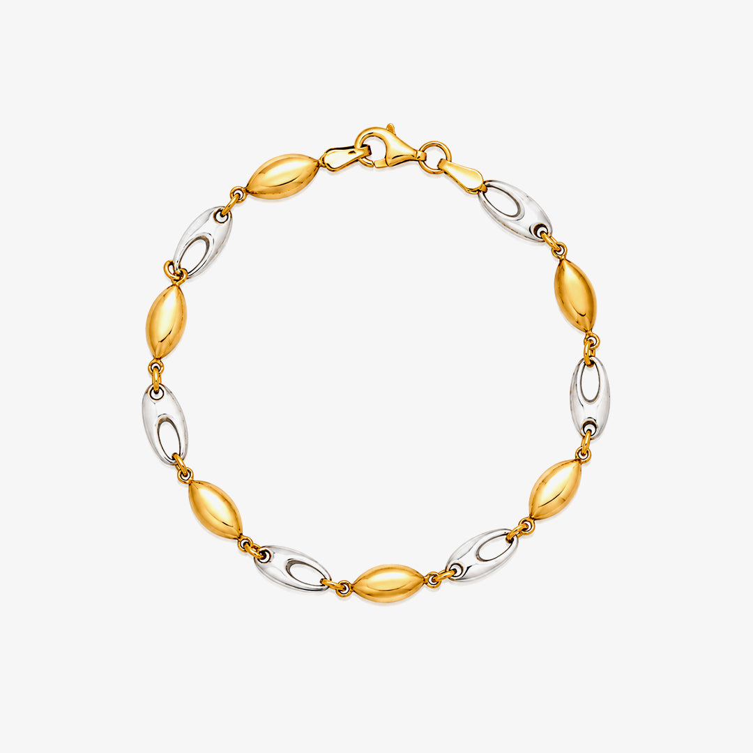 Pulsera Bicolor Ovales