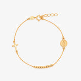 Pulsera Cruz y Medalla
