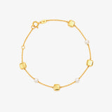Pulsera Perlas y Cuadrados