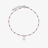 Tobillera Coral Estrella Plata ley