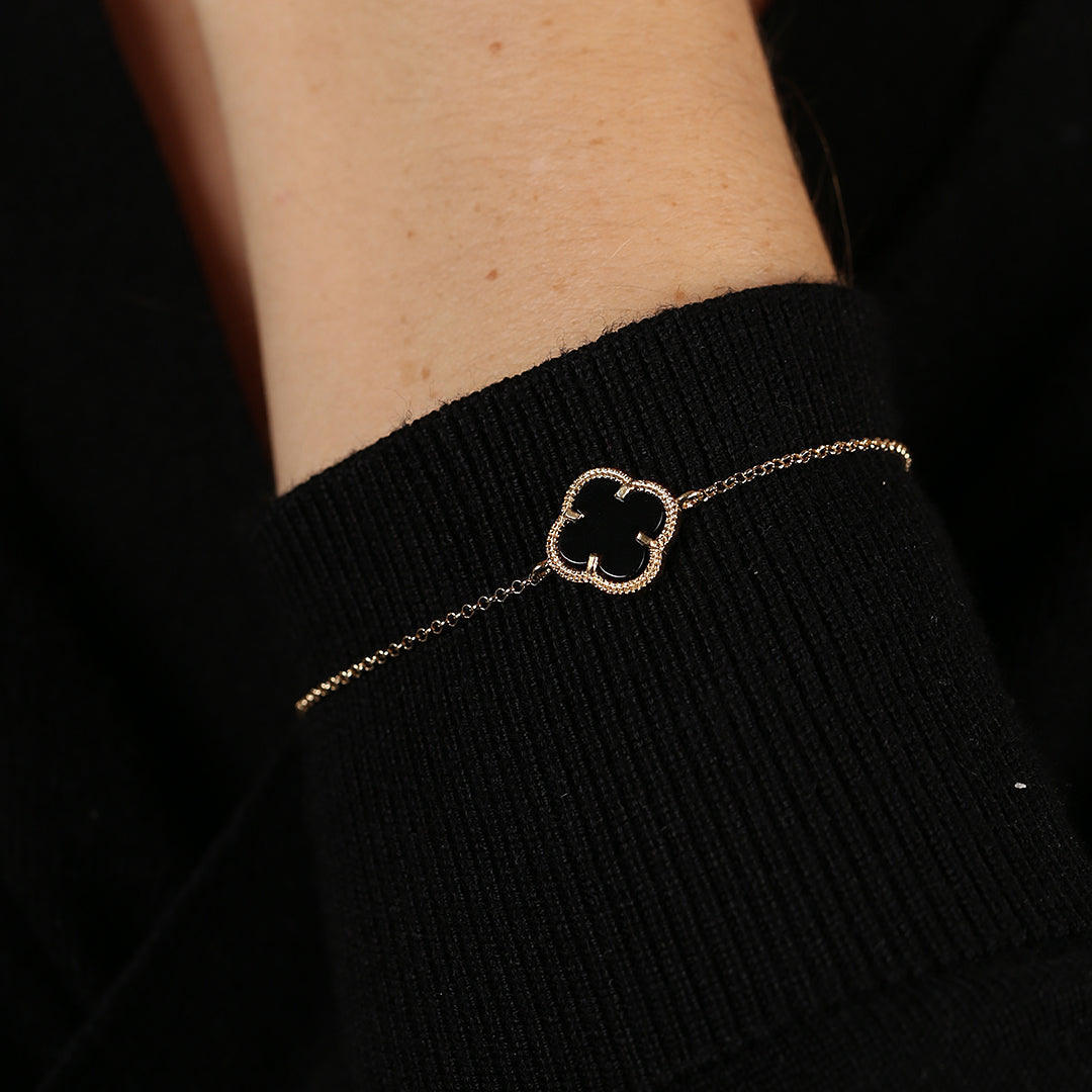Pulsera Trebol Onix