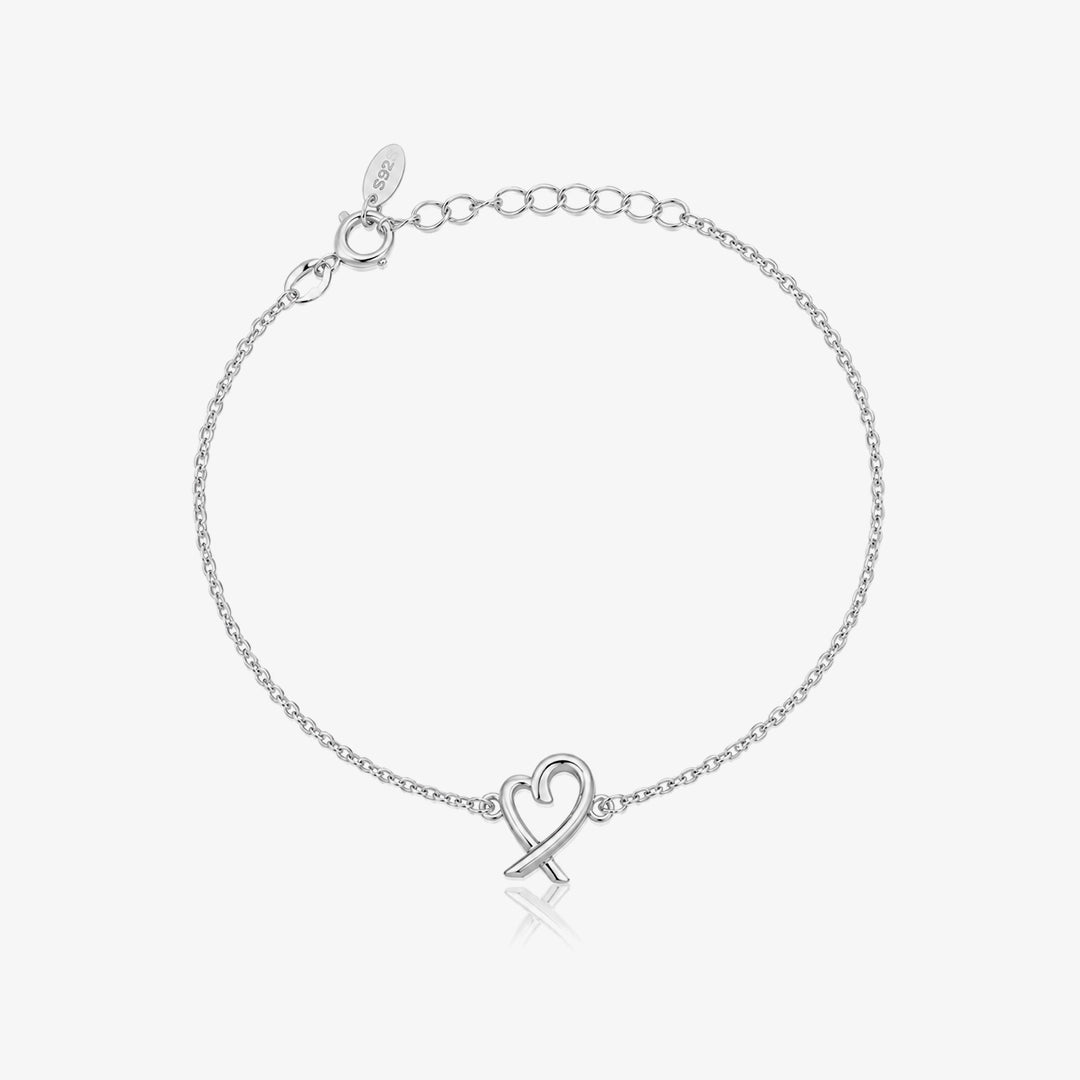 Crossed Heart Bracelet
