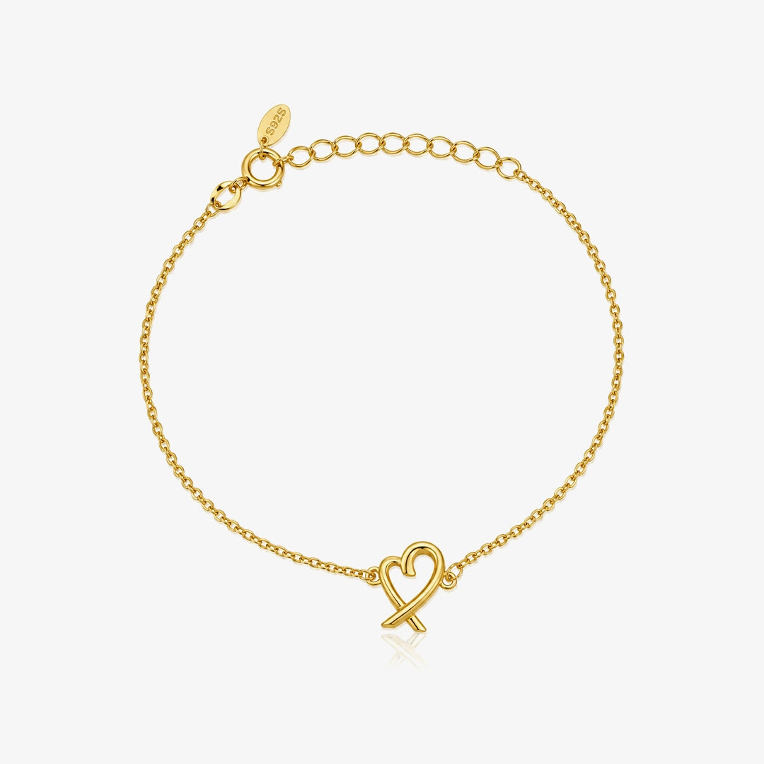 Crossed Heart Bracelet