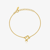 Crossed Heart Bracelet