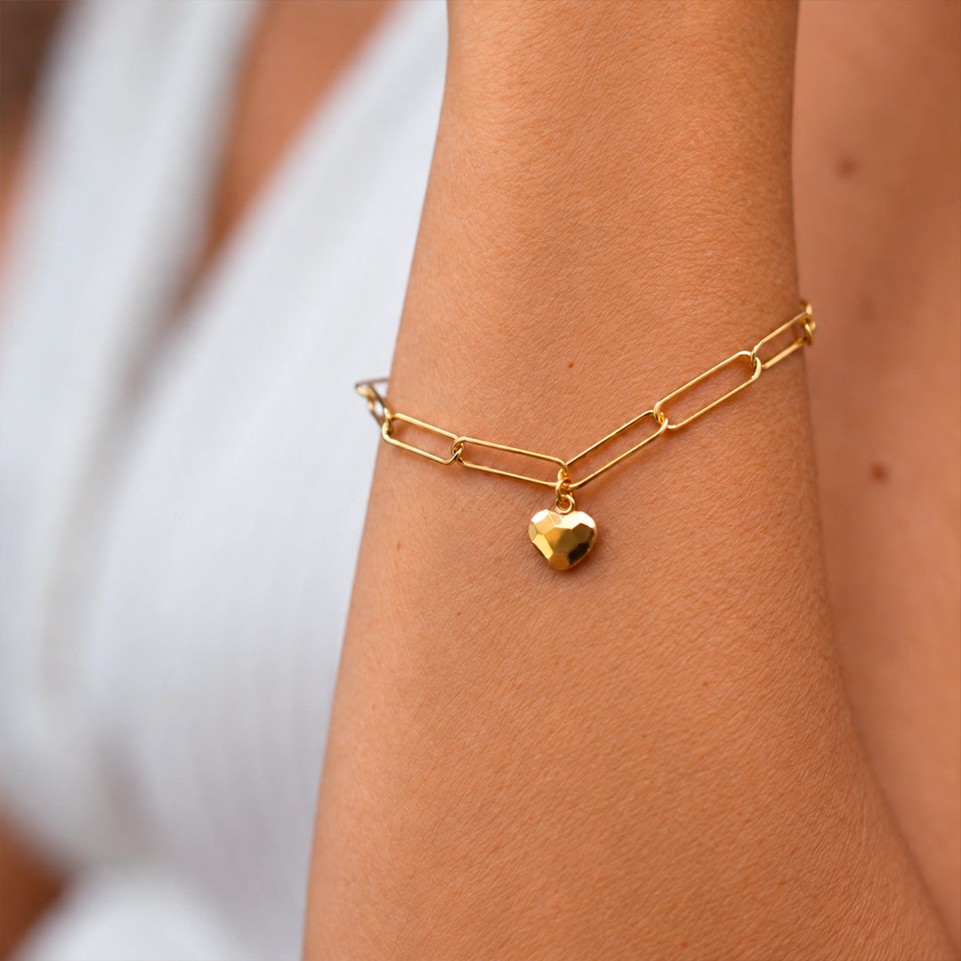 Pulsera Figaro Corazón