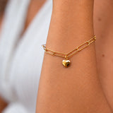 Pulsera Figaro Corazón