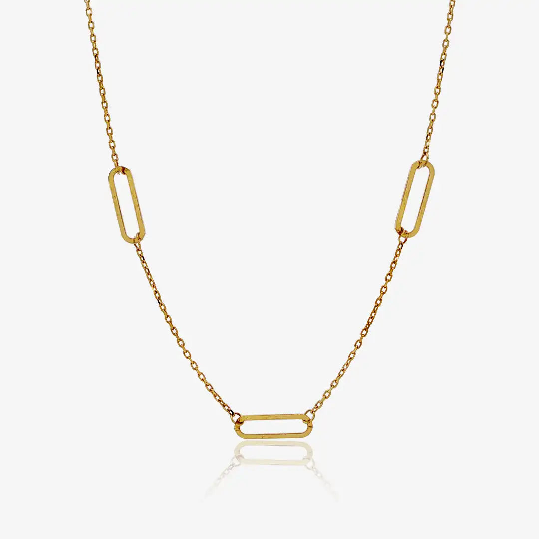 Collar Eslabones Intercalados