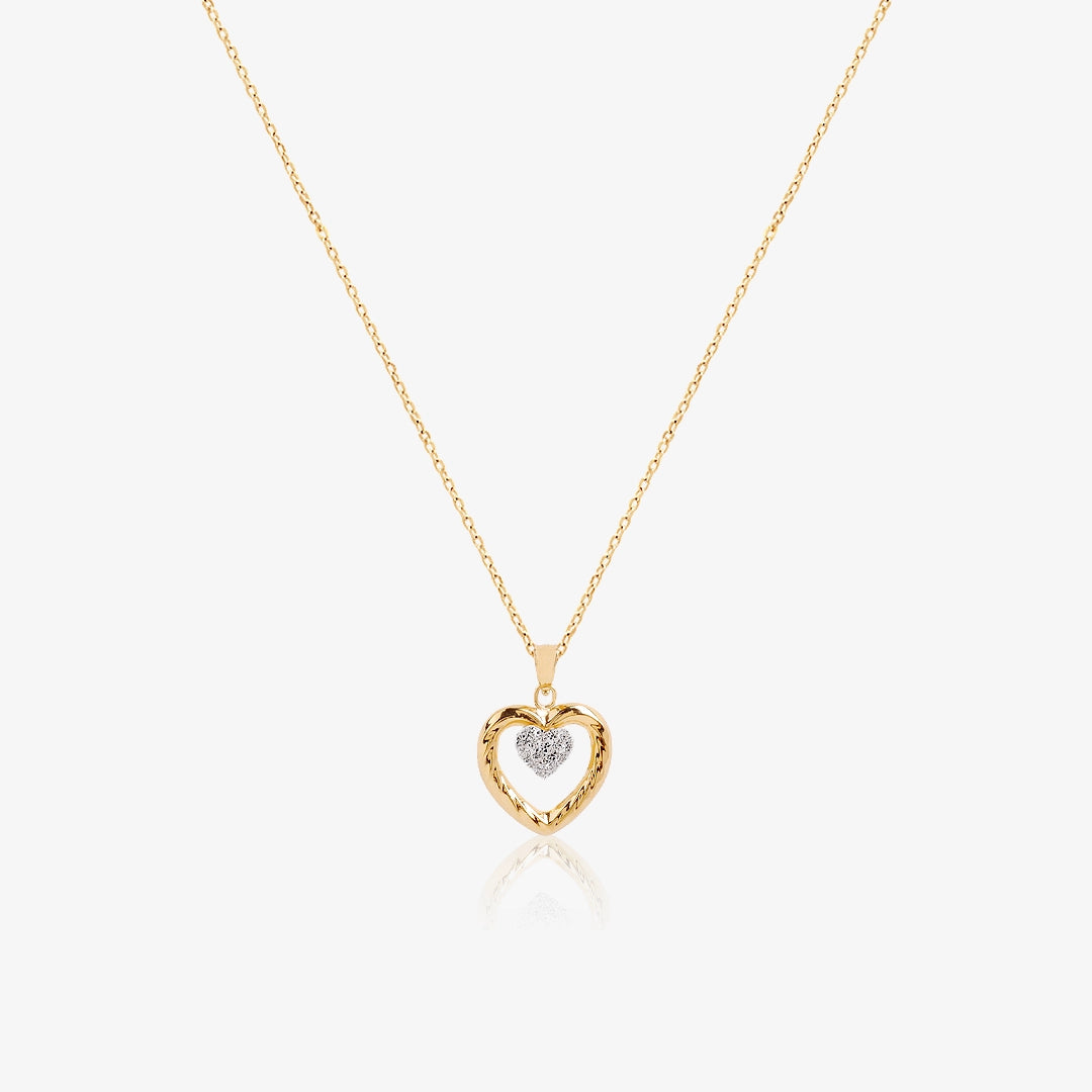 Zirconia hearts necklace