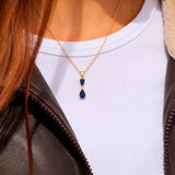 Collar gotas azules