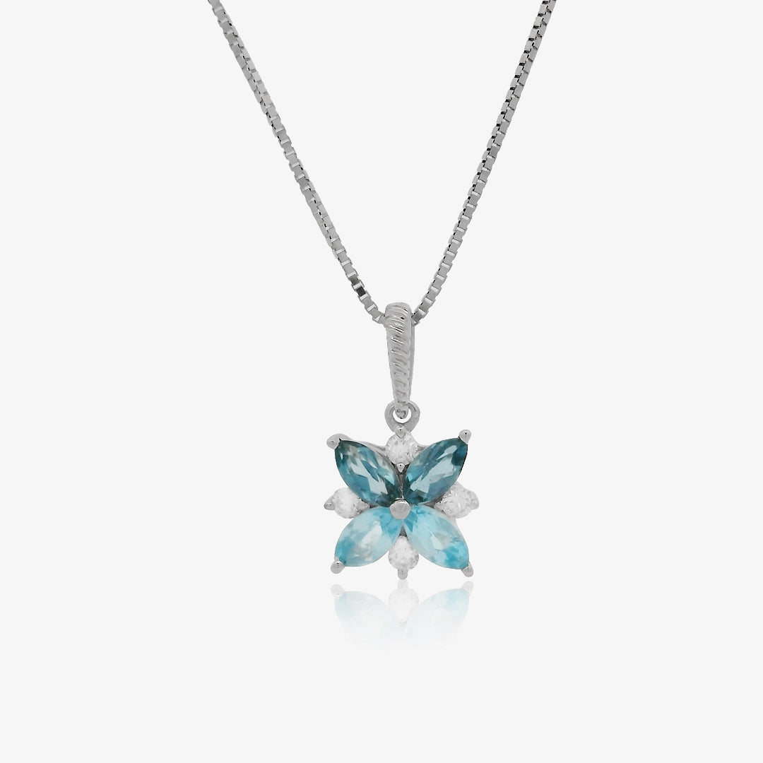 Topaz flower necklace