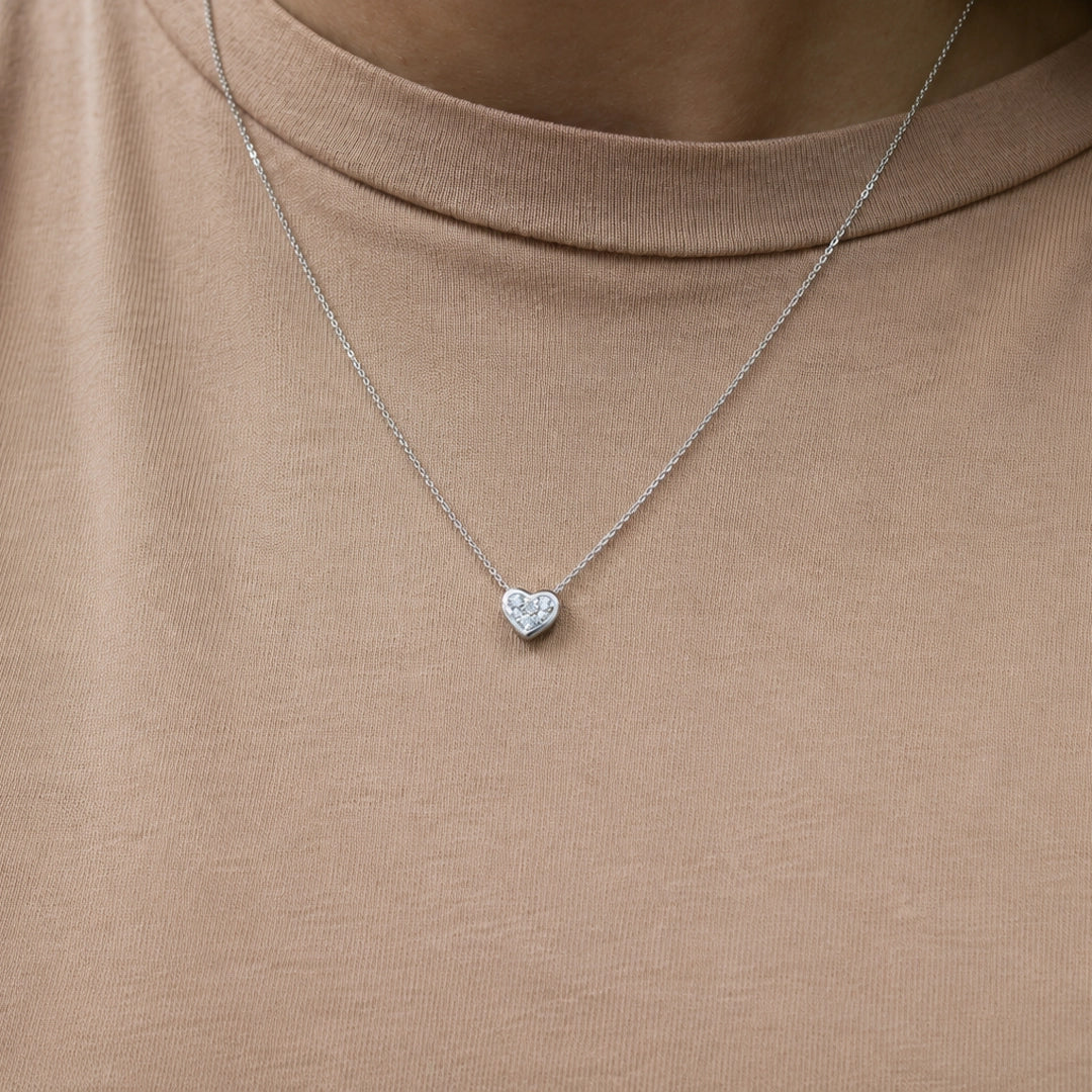 Collar Corazon Diamantes