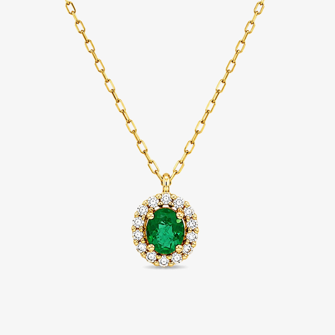 Gargantilla Diamantes y Esmeralda