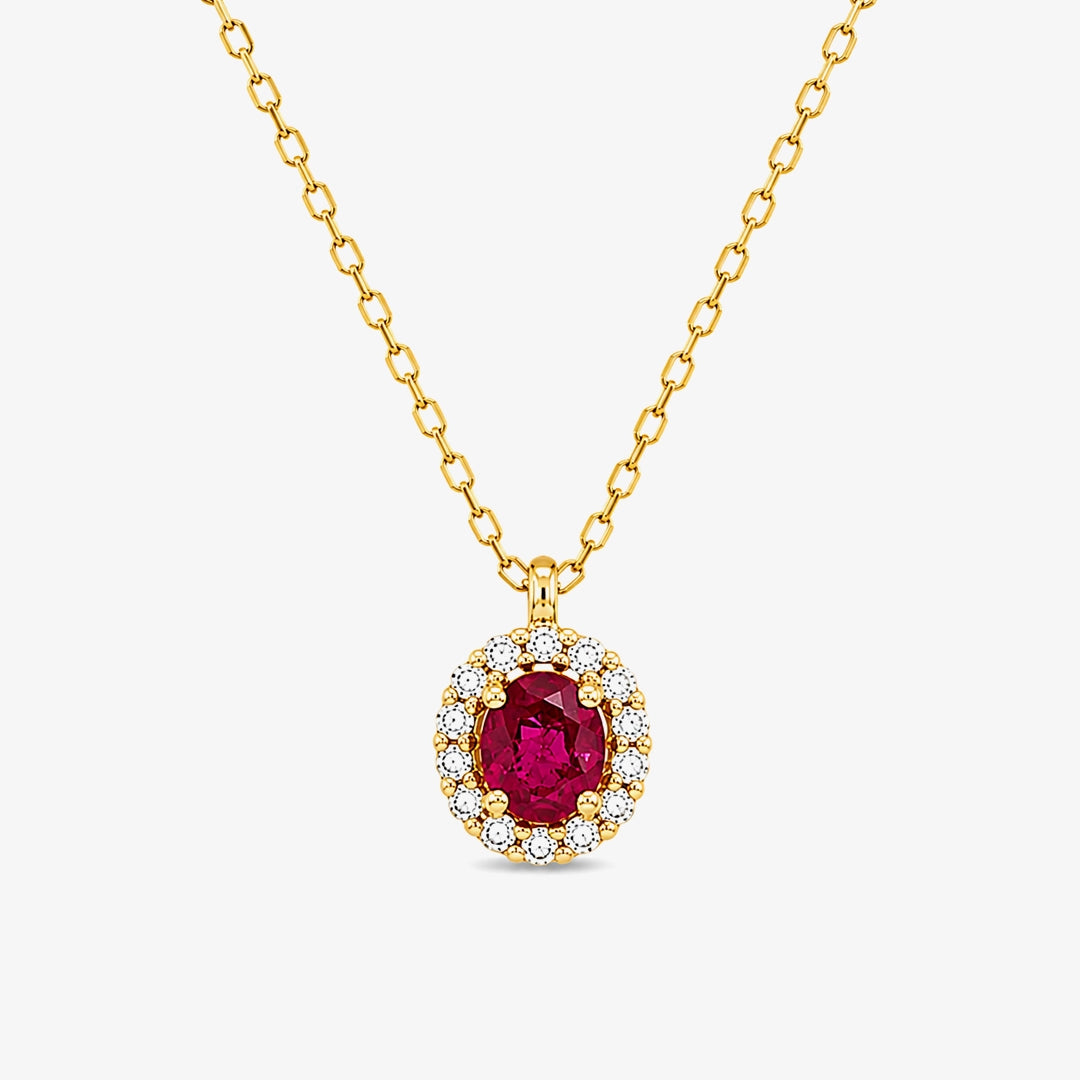 Collar Rubi y diamantes