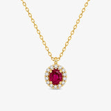 Collar Rubi y diamantes