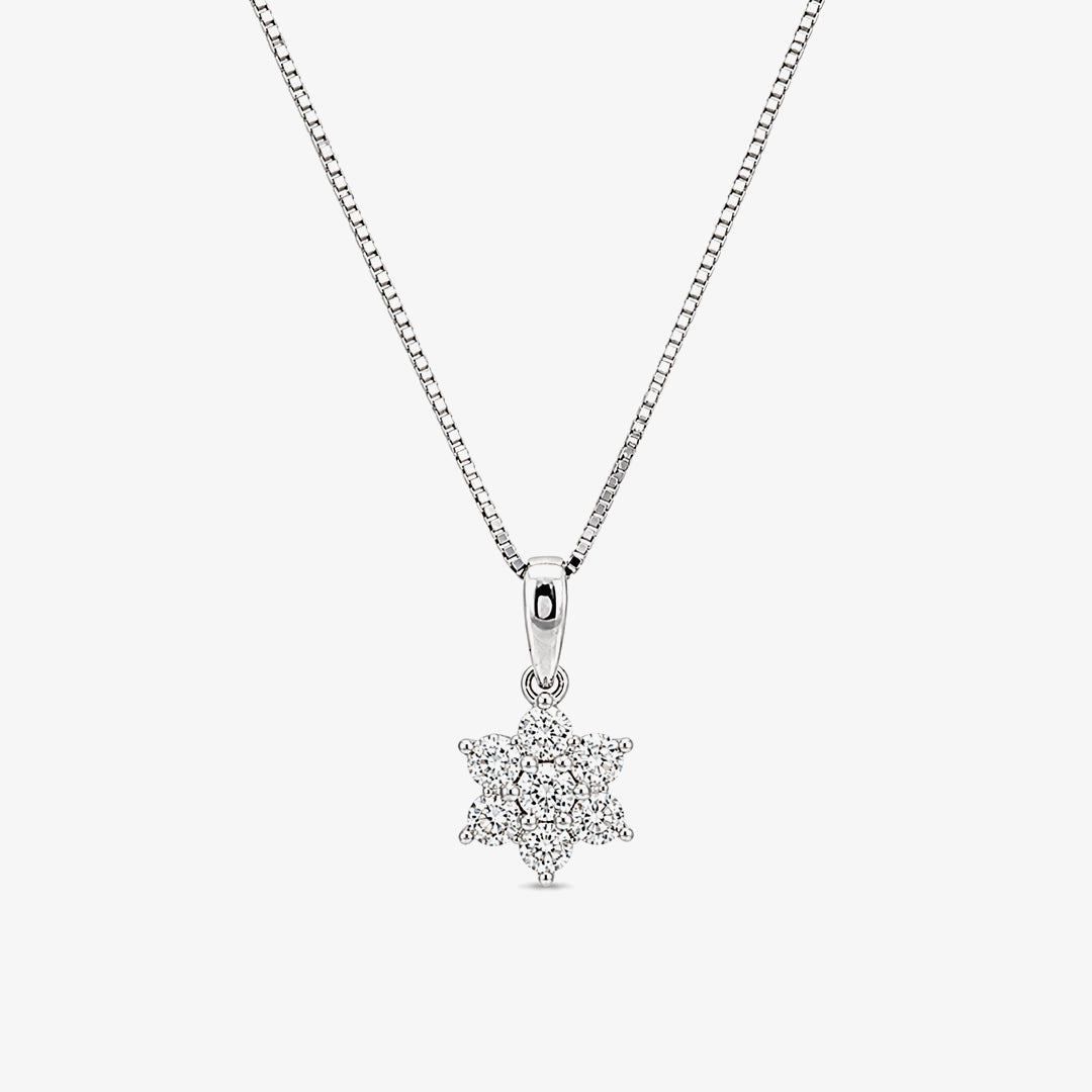 Collar Flor Diamantes