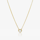 Heart chaton necklace.