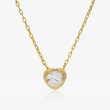 Heart chaton necklace.