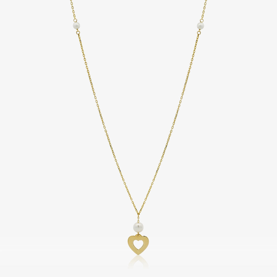 Pearl Heart Necklace