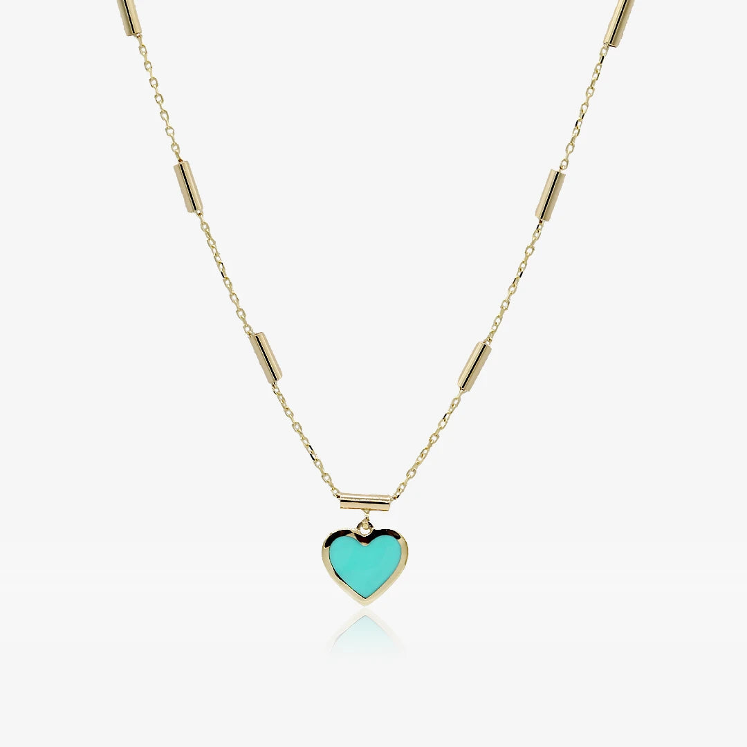 Blue Heart Necklace