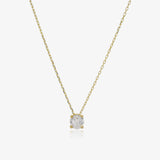 Zirconia Four-Claw Necklace