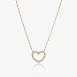 Collar corazón piedras.