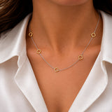 Collar Flores bicolor
