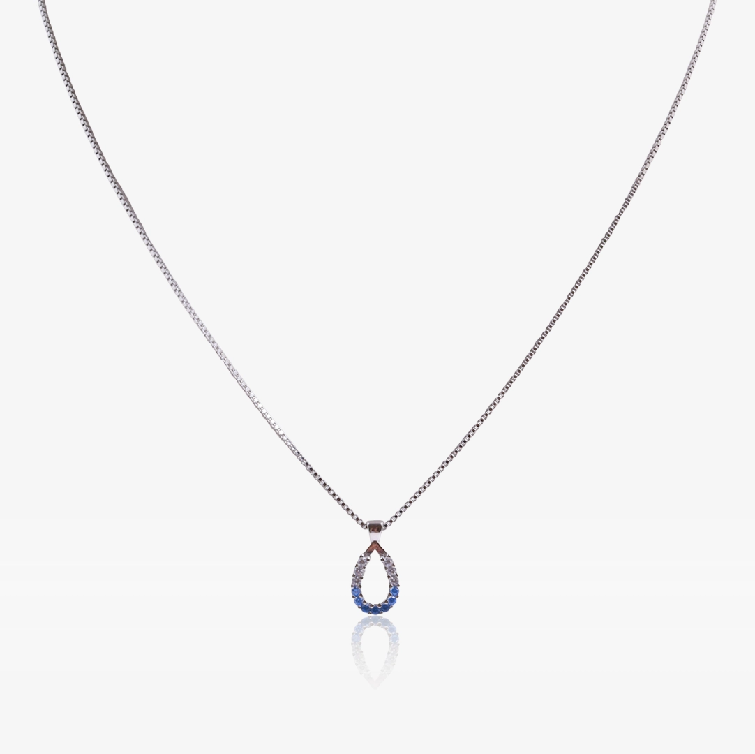 Blue drop necklace