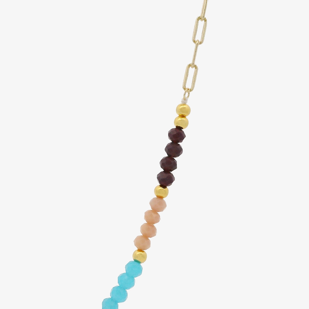 Colorful Stone Star Necklace