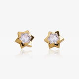 Chaton Star Earrings