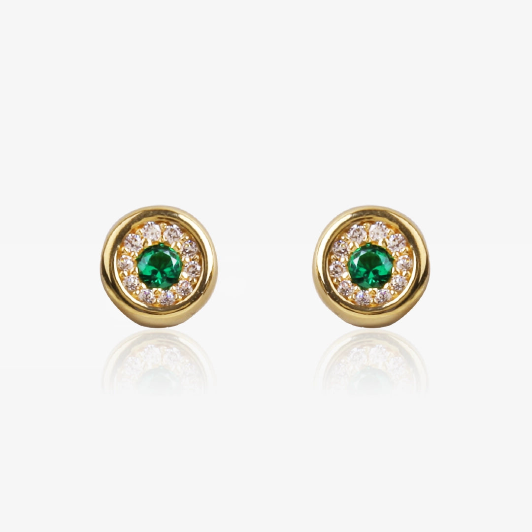 Color circle earrings